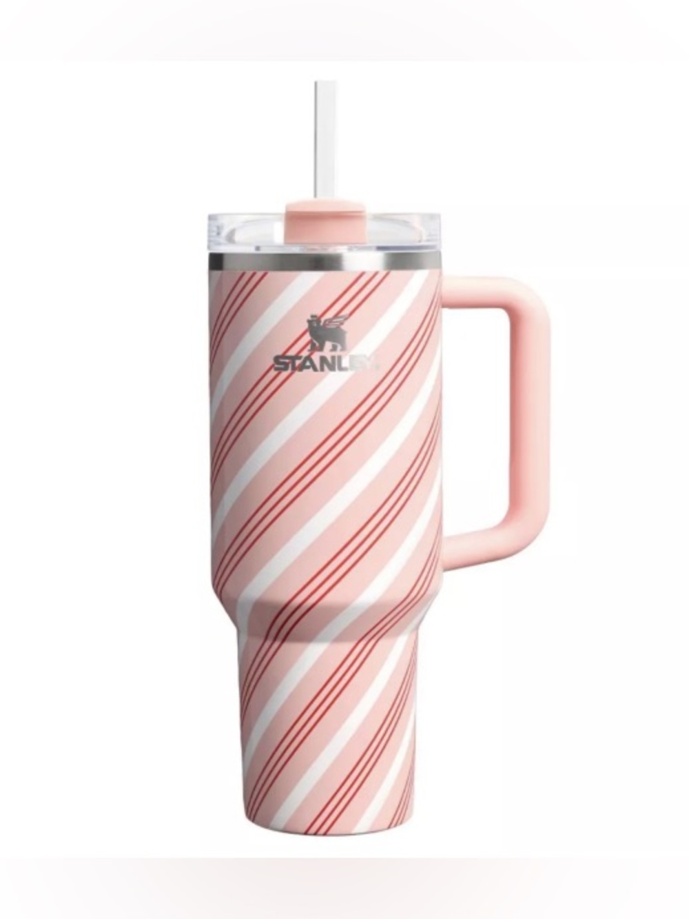 Like New Stanley Strawberry Twist Striped Travel Tumbler - 40oz
